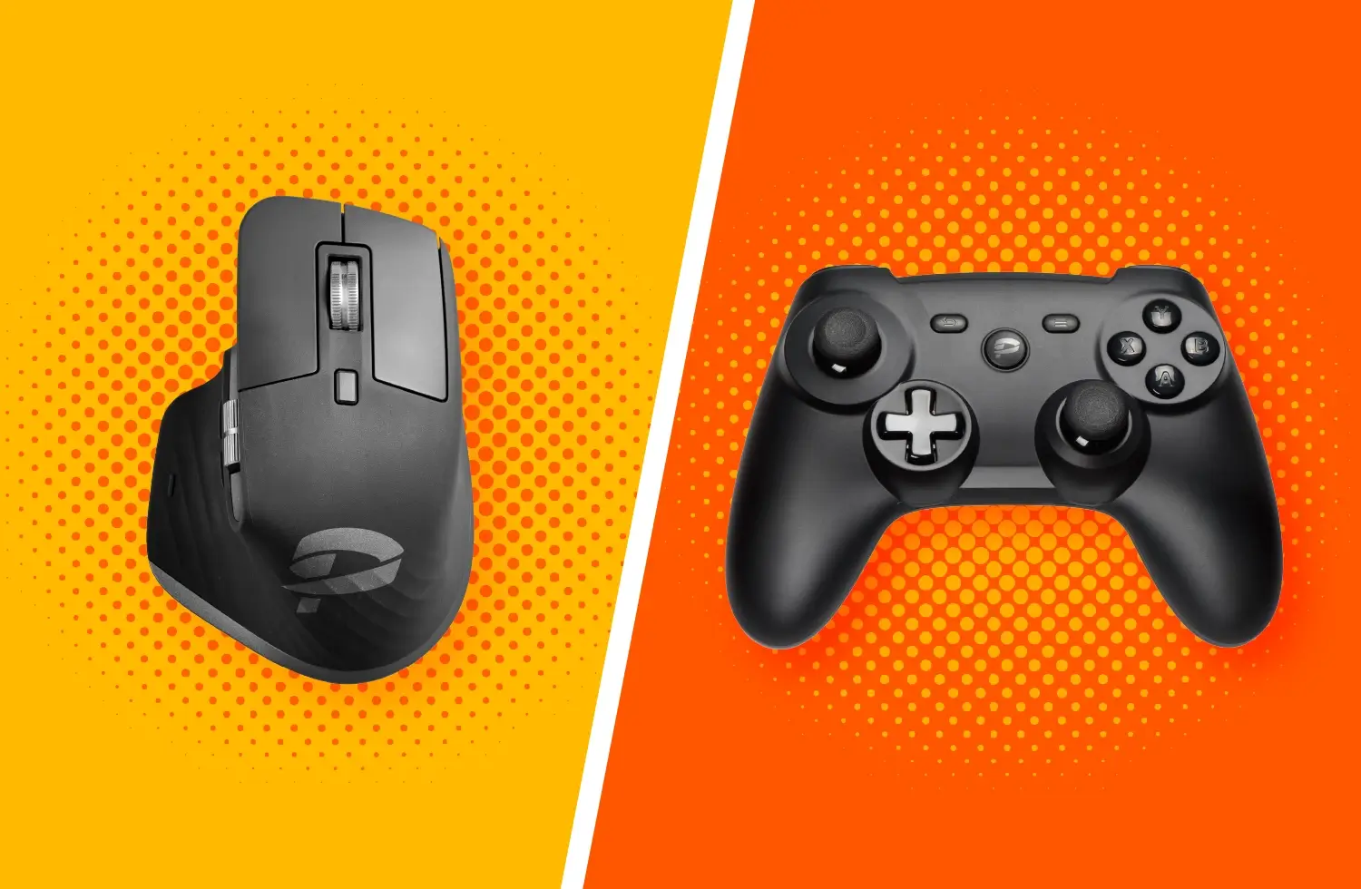 Image of a console gamer and a pc gamer currently playing video games on their respective medium.