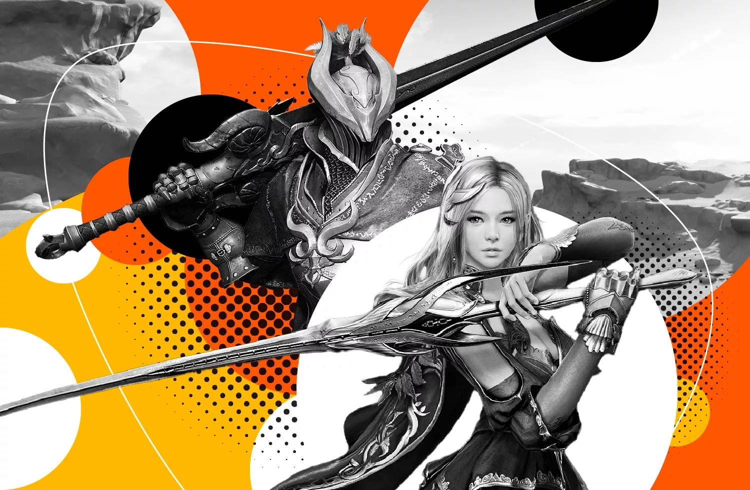 Characters and scenes from some of the best MMORPG games.